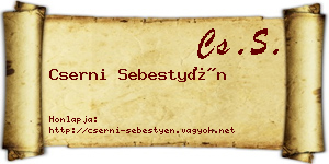 Cserni Sebestyén névjegykártya